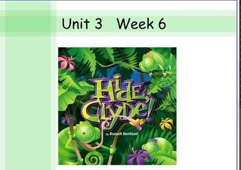 Preview of Hide Clyde Unit 3 Week 6 Reading Street Common Core