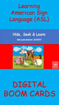 Preview of Hide, Seek & Learn ASL Land Animal Activity