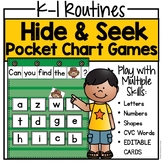 Hide & Seek Pocket Chart Games, Alphabet, Number, CVC Word