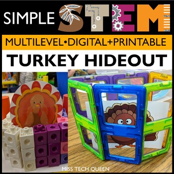 Preview of Hide a Turkey Trouble Thanksgiving STEM Challenge Disguise a Turkey Alternative