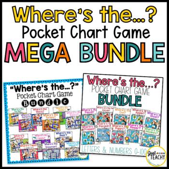 Preview of Hide and Find Pocket Chart Games MEGA BUNDLE