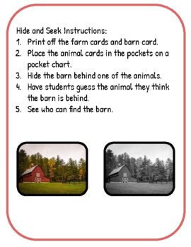 On the farm hide and seek game. Farm matching activity for kids