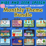 Hide and Seek Speech Articulation Game - Monthly Theme Bun