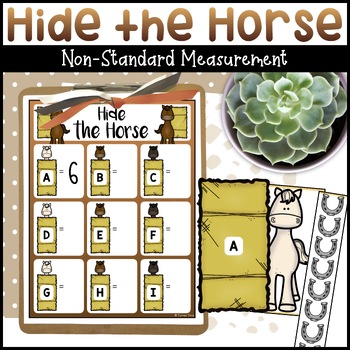 Preview of Horse Non-Standard Measurement Activity - Wild West Math Center for Preschoolers
