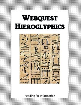 Preview of Hieroglyphics Webquest