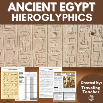 Preview of Hieroglyphics in Ancient Egypt: Reading & Comprehension Passages + Activity