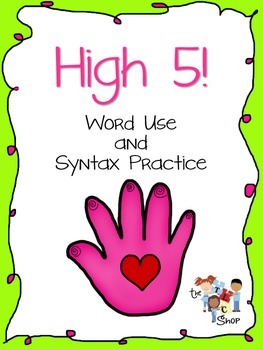 Preview of High 5! Word Use and Syntax Game