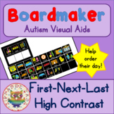 High Contrast First, Next, Last Keyring - Boardmaker Visua