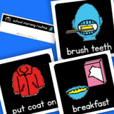 High Contrast School Morning Routine - Boardmaker Visual A