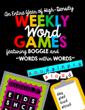 High-Density Classroom words Games Featuring Boggle and "W