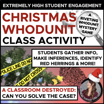 Preview of High Engagement Christmas WHODUNIT Classroom Activity! (Winter Themed Mystery)