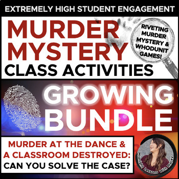 Preview of High Engagement Murder Mystery & Whodunit Classroom Activities GROWING BUNDLE!