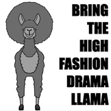 High Fashion Drama Llama Clip Art