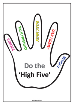 High Five - No Bullying by Digital Resource Land | TPT