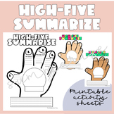High-Five Summarise/Summarize Printable Activity
