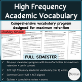 High Frequency Academic Vocabulary Activities & Assessment