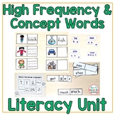 High Frequency & Concept Words Unit {Special education & A