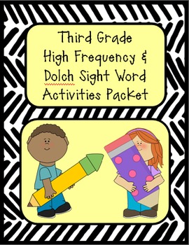 Preview of High Frequency & Dolch Sight Word Activity Packet for Third Graders (48 pages)