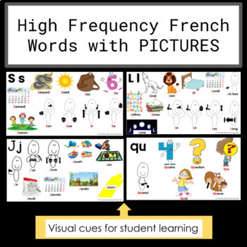 Preview of High Frequency French Words With Pictures