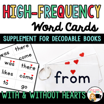 Preview of High Frequency Heart Word Cards