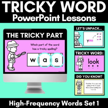 Preview of High Frequency Heart Word Lessons SET 1 - WORDS WITH TRICKY SPELLINGS