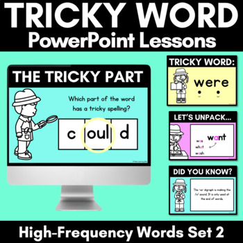 Preview of High Frequency Heart Word Lessons SET 2 - WORDS WITH TRICKY SPELLINGS