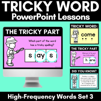 Preview of High Frequency Heart Word Lessons SET 3 - WORDS WITH TRICKY SPELLINGS