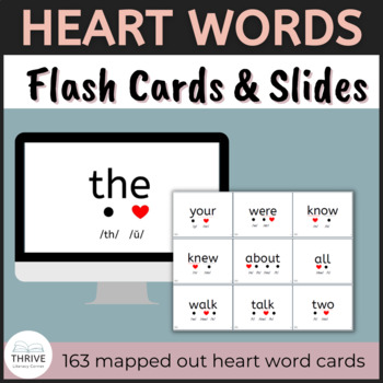 Preview of Heart Words Flash Cards - Mapped Out Irregular Sight Words