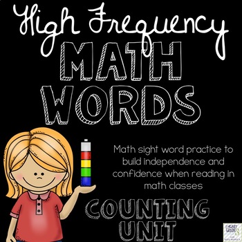 Preview of High Frequency Math Words for Counting