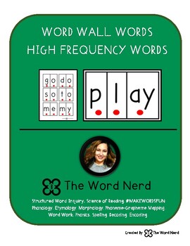 Preview of High Frequency Phoneme-Grapheme Word Wall Cards