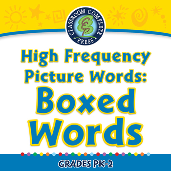 Preview of High Frequency Picture Words: Boxed Words - NOTEBOOK Gr. PK-2