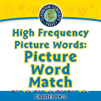 Preview of High Frequency Picture Words: Picture Word Match - NOTEBOOK Gr. PK-2