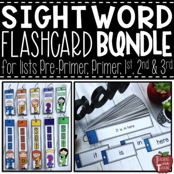 Preview of High-Frequency Sight Word Flash Card BUNDLE {Pre-Primer - 3rd Grade Word Lists}
