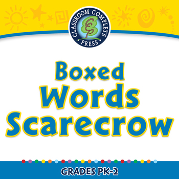 Preview of High Frequency Sight Words: Boxed Words Scarecrow - MAC Gr. PK-2