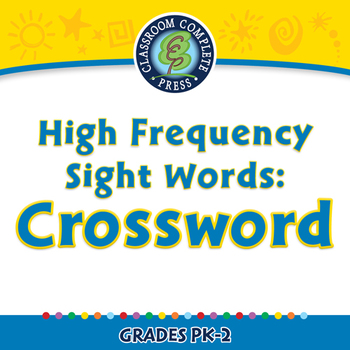 Preview of High Frequency Sight Words: Crossword - MAC Gr. PK-2