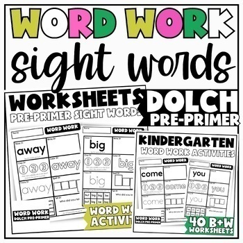 list of kindergarten sight words