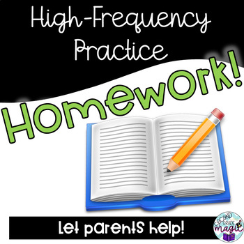 Preview of High-Frequency, Sight Words Homework Practice K-5 Word Lists!