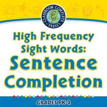 Preview of High Frequency Sight Words: Sentence Completion - NOTEBOOK Gr. PK-2