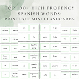 High Frequency Spanish Vocab Printable Flashcards: 375 Min