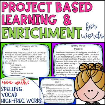 Preview of Reading Project Based Learning and Enrichment for Word Learning Print & Digital