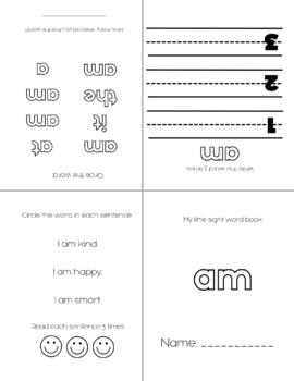Preview of High Frequency Word Booklets - Short a - AM