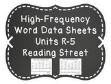 High-Frequency Word Data Sheets- 1st Grade Reading Street