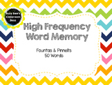 Sight Word Memory Game- F&P50 High Frequency Words