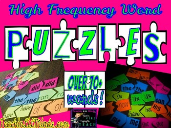 Preview of Sight Word Puzzle [Matching Words Activity]