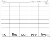 High Frequency Word Roll and Write