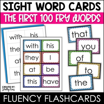 Preview of Fry Sight Words Flash Cards - The First 100