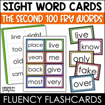 Preview of Fry Sight Words Flash Cards - The Second 100