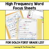 High Frequency Word Worksheets | Dolch Sight Word List Fir