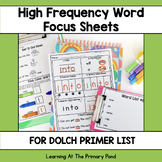 High Frequency Word Worksheets | Dolch Sight Word List Primer
