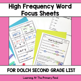 High Frequency Word Worksheets | Dolch Sight Word List Sec